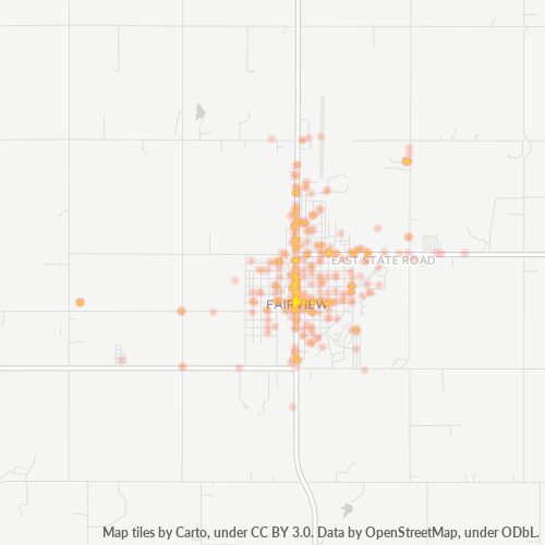 73737 Business Density Heatmap
