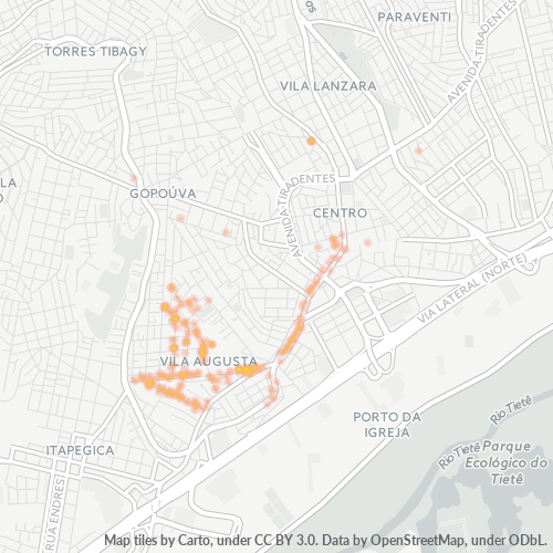 07023-000 Mapa de calor de densidad empresarial