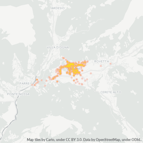 Mappa di calore per cap 24023