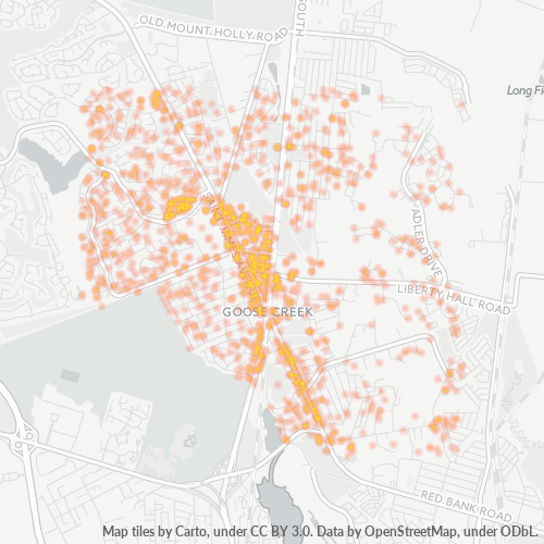 29445 Business Density Heatmap