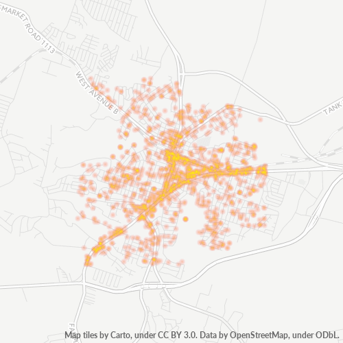 76522 Business Density Heatmap