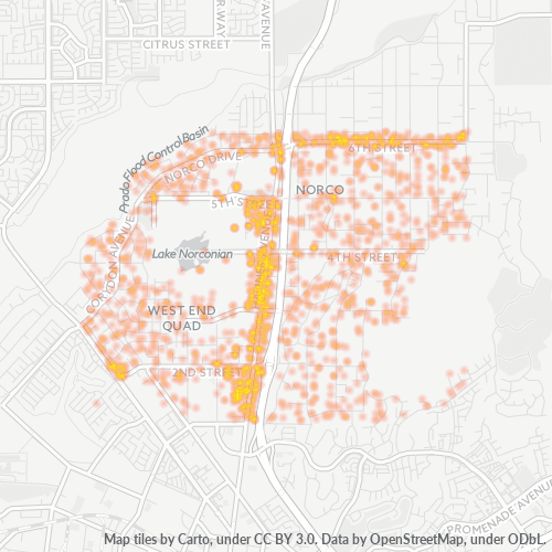 92860 Business Density Heatmap