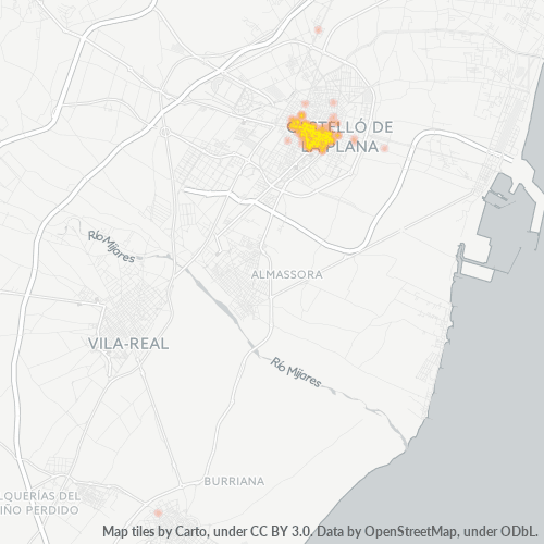 12002 Mapa de calor de densidad empresarial