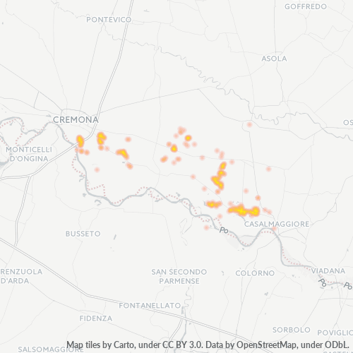 Mappa di calore per cap 26040