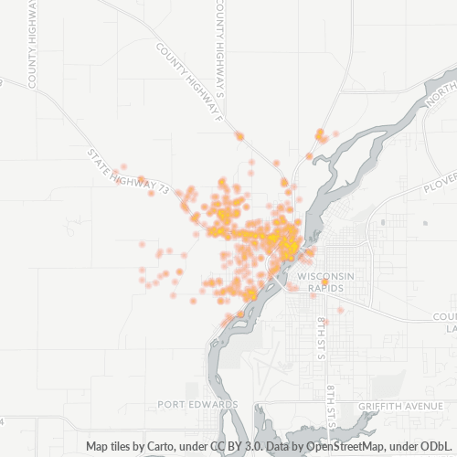 54495 Business Density Heatmap
