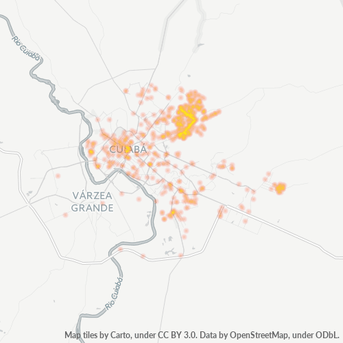 78058-000 Mapa de calor de densidad empresarial
