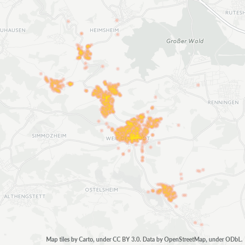 Heatmap für plz 71263