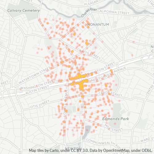 02460 Business Density Heatmap