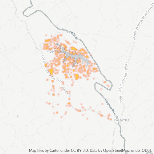 22963 Business Density Heatmap