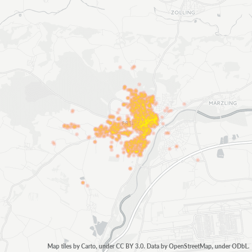 Heatmap für plz 85354