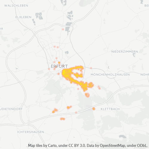 Heatmap für plz 99099