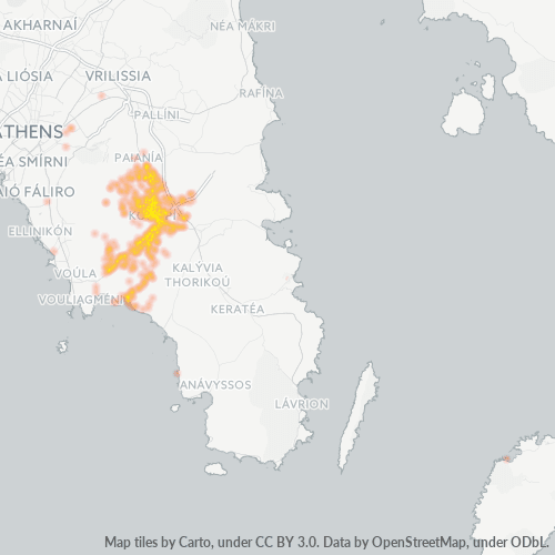 194 00 Χάρτης θερμότητας πυκνότητας επιχείρησης