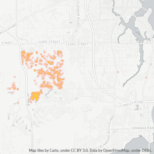 32222 Business Density Heatmap