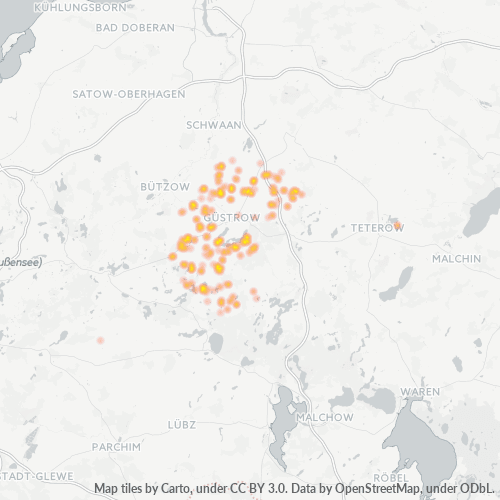 Heatmap für plz 18276
