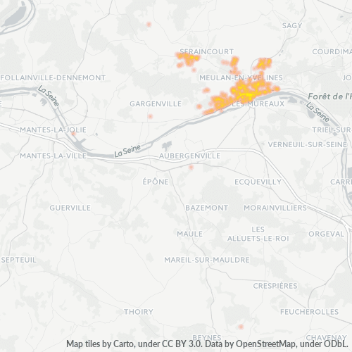 78250 Thermocarte de densité d'activité