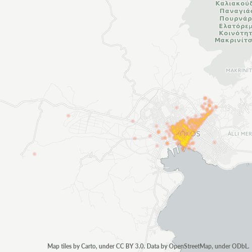 383 33 Χάρτης θερμότητας πυκνότητας επιχείρησης