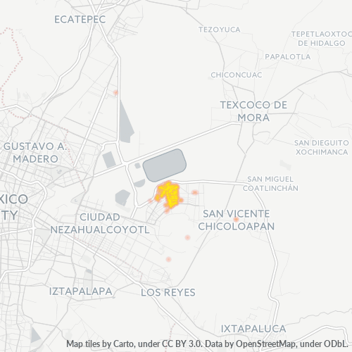 56366 Mapa de calor de densidad empresarial