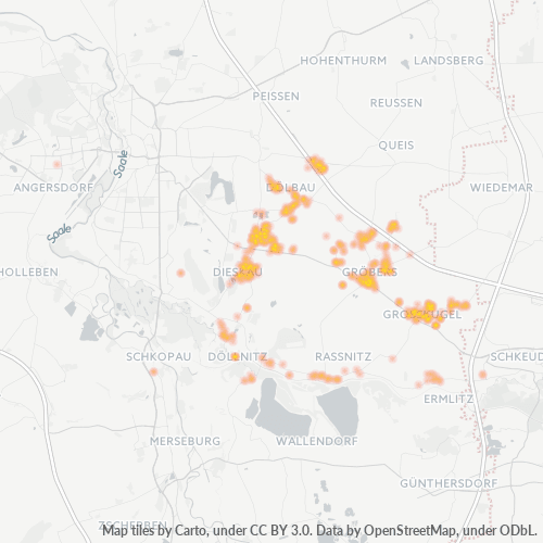 Heatmap für plz 06184