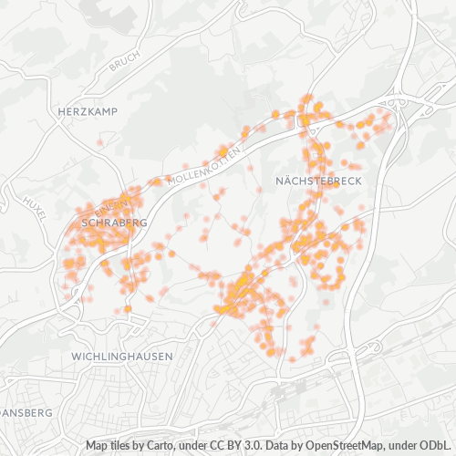 Heatmap für plz 42279
