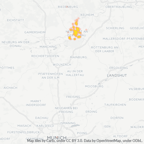 Heatmap für plz 93333