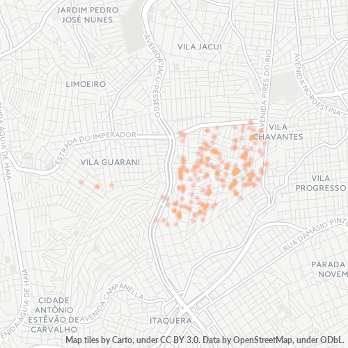 08230-000 Mapa de calor de densidad empresarial