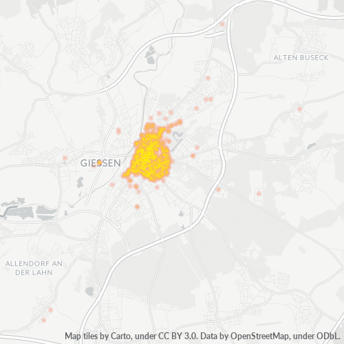 Heatmap für plz 35390