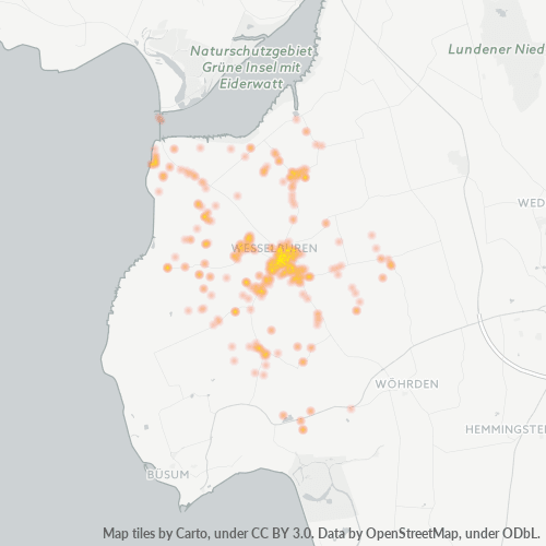 Heatmap für plz 25764