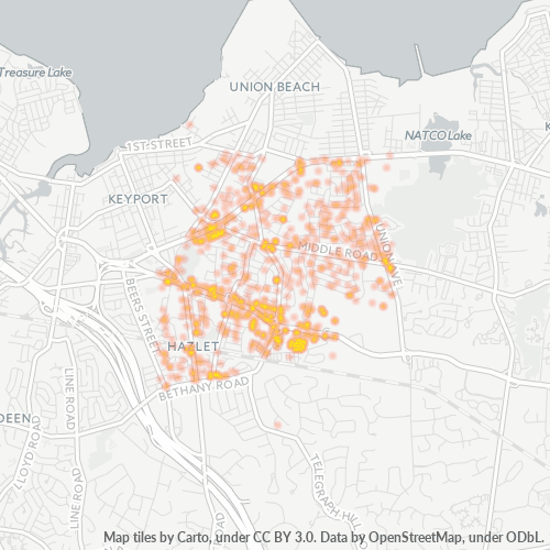 07730 Business Density Heatmap