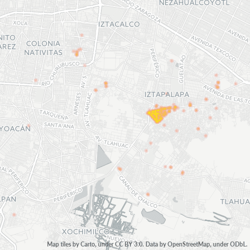 09720 Mapa de calor de densidad empresarial