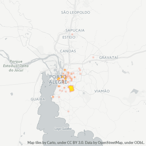 91520-000 Mapa de calor de densidad empresarial