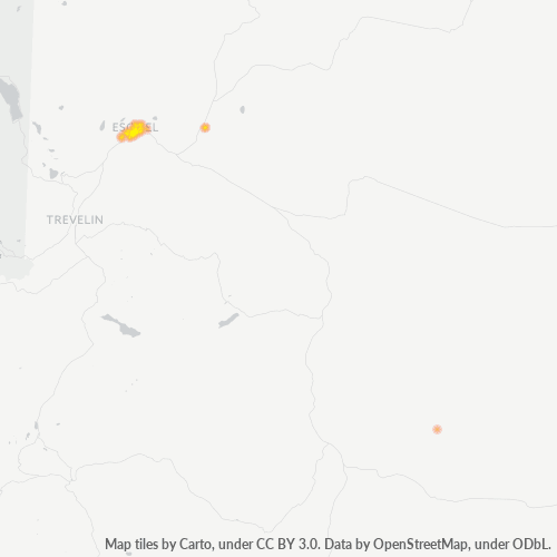 9200 Mapa de calor de densidad empresarial