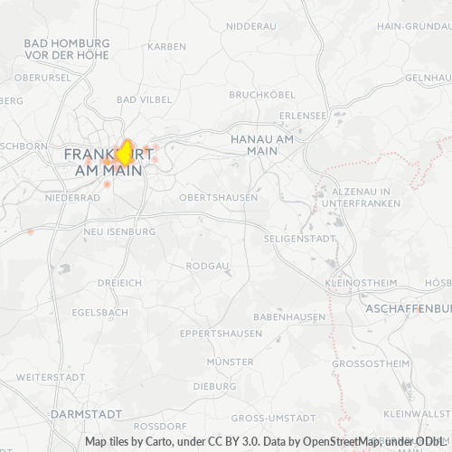 Heatmap für plz 60385