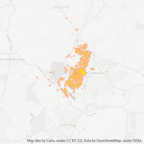AL8 Business Density Heatmap