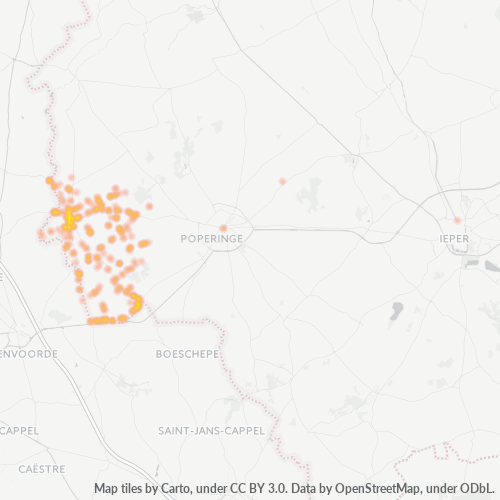 Heatmap voor postcode 8978
