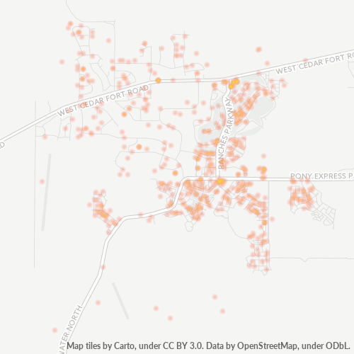84005 Business Density Heatmap