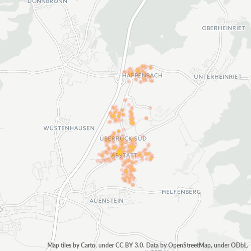 Heatmap für plz 74232