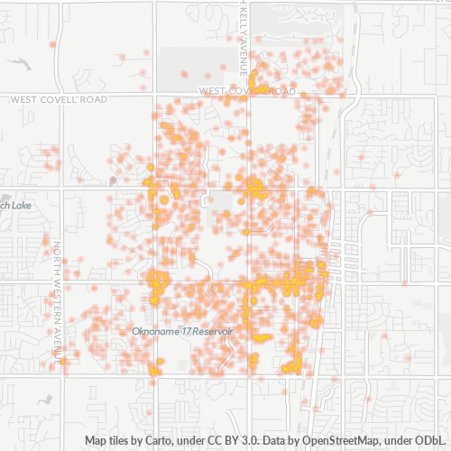 73003 Business Density Heatmap