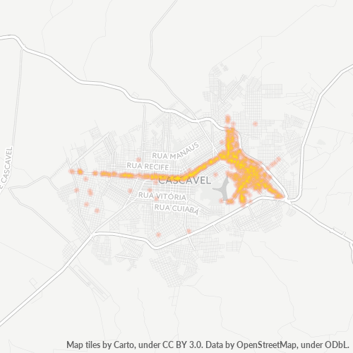85816-000 Mapa de calor de densidad empresarial