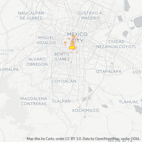 06880 Mapa de calor de densidad empresarial