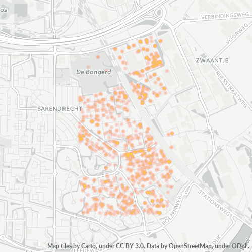 Heatmap voor postcode 2991