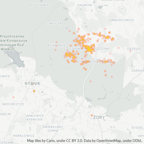 44-230 Mapa intensywności działalności gospodarczej