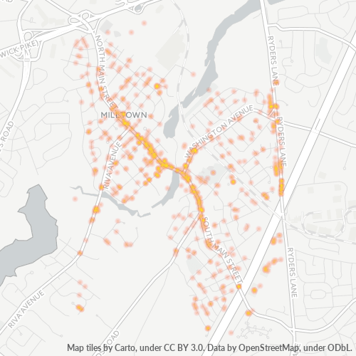 08850 Business Density Heatmap