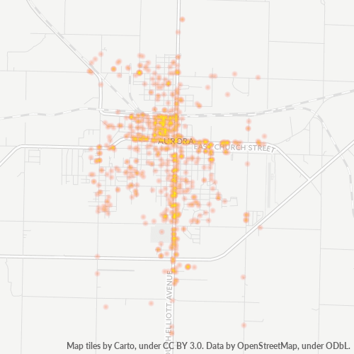 65605 Business Density Heatmap