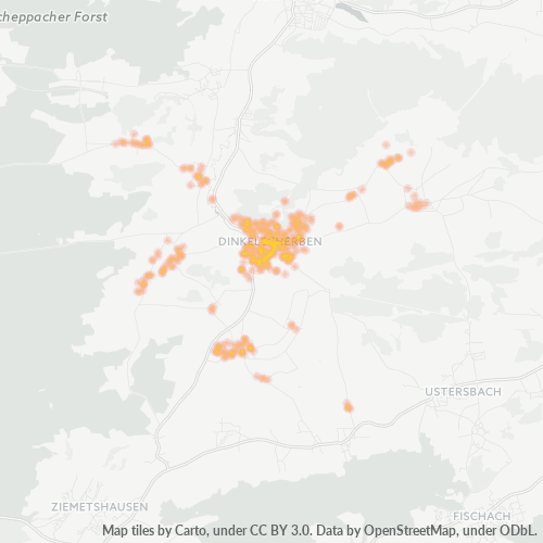 Heatmap für plz 86424