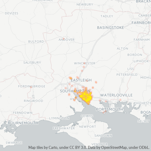SO31 Business Density Heatmap