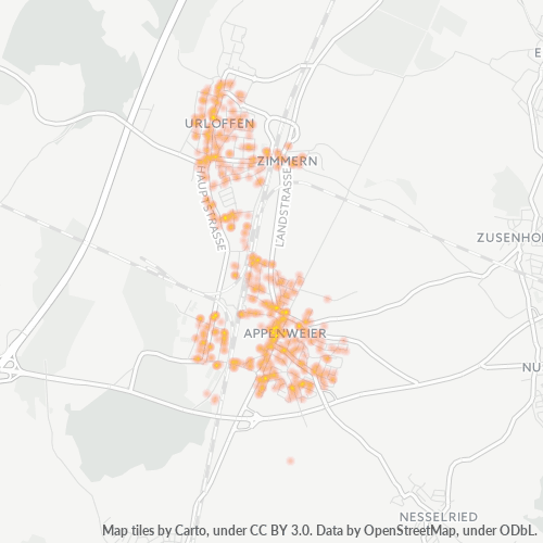 Heatmap für plz 77767