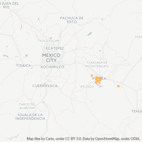 72420 Mapa de calor de densidad empresarial