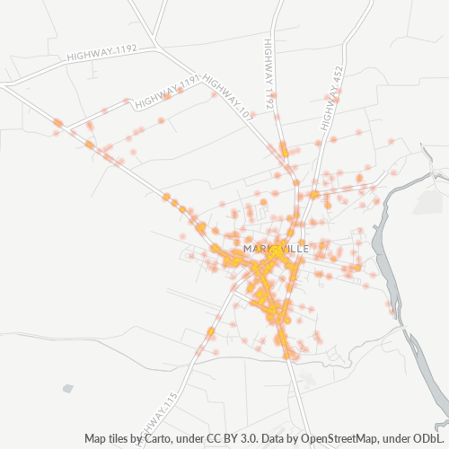 71351 Business Density Heatmap