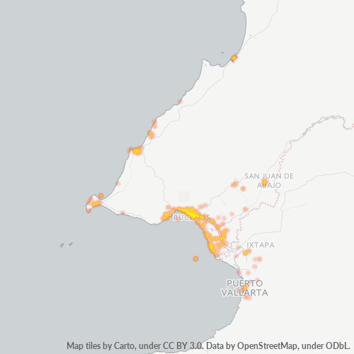 63732 Mapa de calor de densidad empresarial