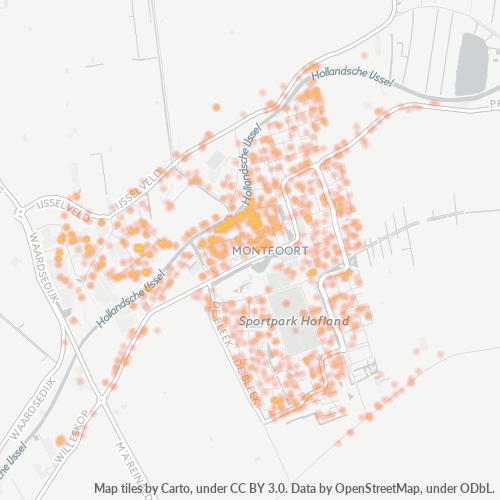 Heatmap voor postcode 3417